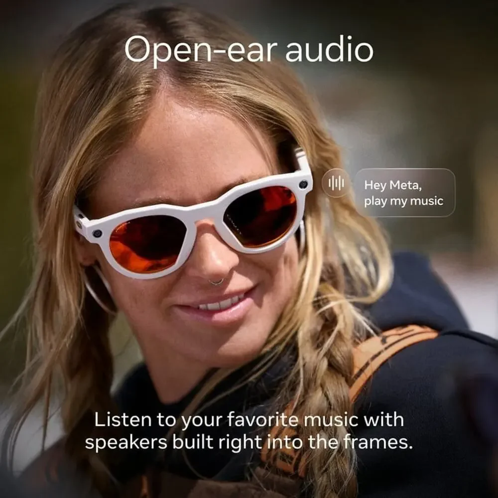 Oakley Meta HSTN, Black Smart AI Glasses Camera, Transitions Amethyst Lenses